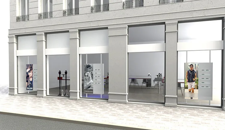 Wholesale Retail Glasses Shop Interior Display Furniture Optical Shop Glass  Displays Manufacturer Optical Window Displays