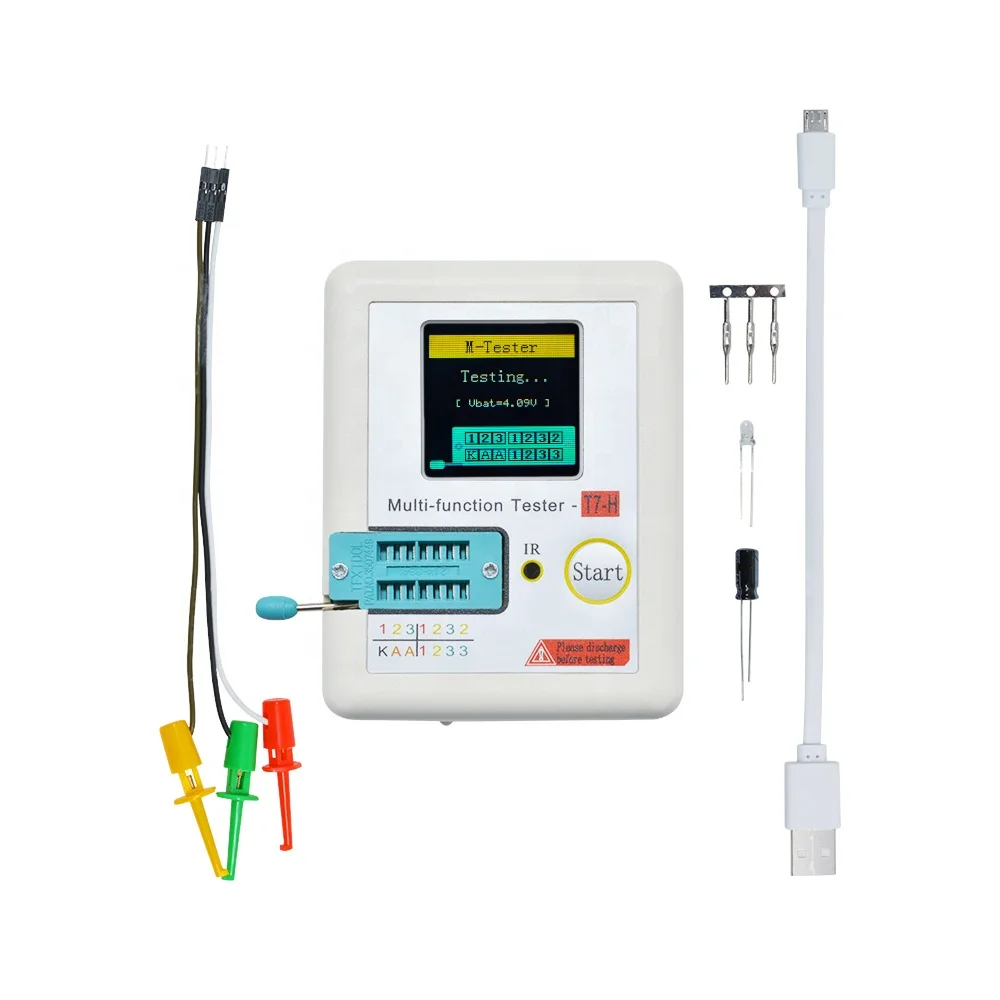Tester LCR-T7 Multifunzione Con Display TFT A Colori, Misura Transistor, Diodi, Condensatori, IR