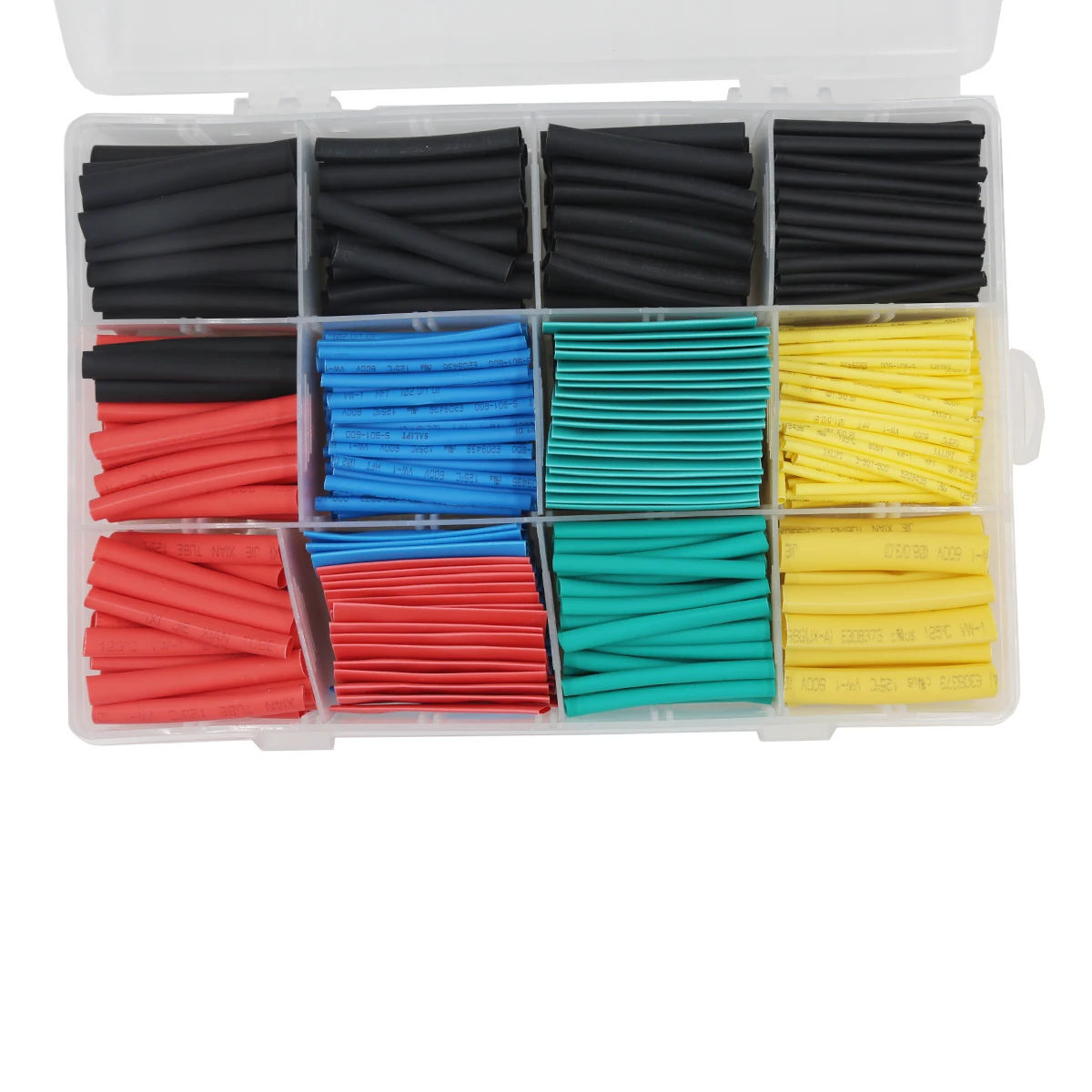 530pcs/box Heat Shrink Tubing Insulation Shrinkable Sleeve Kit Cable ...