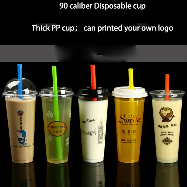 Buy Wholesale China Custom Logo Printing Reusable Plastic Pp Coffee Cup  With Lid & Pp Coffee Cup at USD 0.4