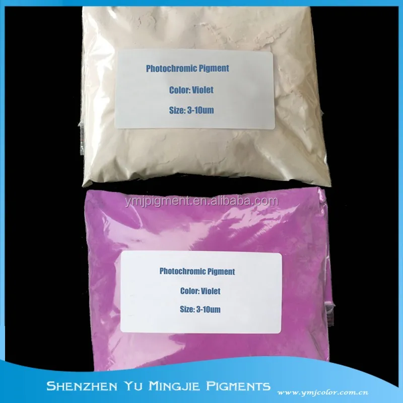 Sunlight UV Light Sensitive Photochromic Screen Printing Ink Powder Red Blue Ceramic Pigment Dyes 1kg Minimum Order
