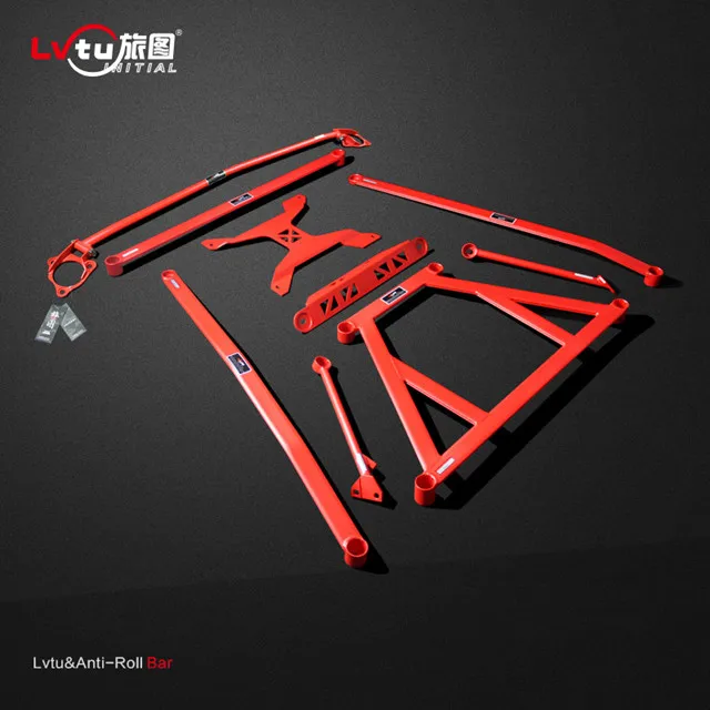 LVTU Hight Performance Upgrade Strut Tower Bar for Honda Jade 2013-2019  Racing Car Torsion Bar Tie Rod Subframe Brace