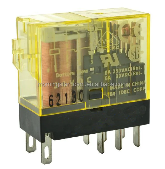1PC IDEC relay RM2S-UL DC24V with indicator 5A 8 feet 2 open 2 closed 