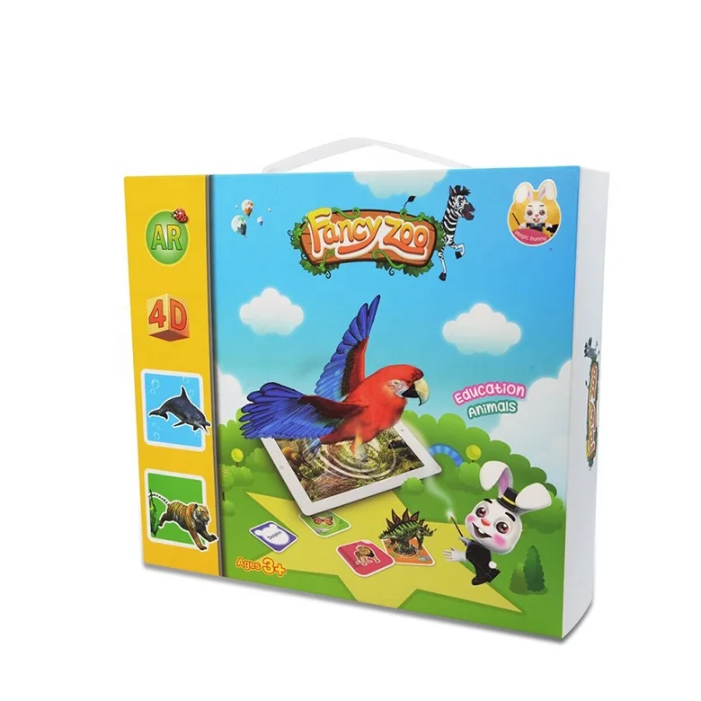 2024 New Products Fancy Zoo 3D Ar Toys Educational Reality Cognitive Toy 4D AR Card Game Machine for Kids