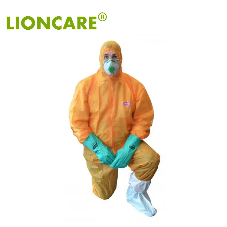 
Breathable Chemical Coverall Blue Disposable Polypropylene Coverall 