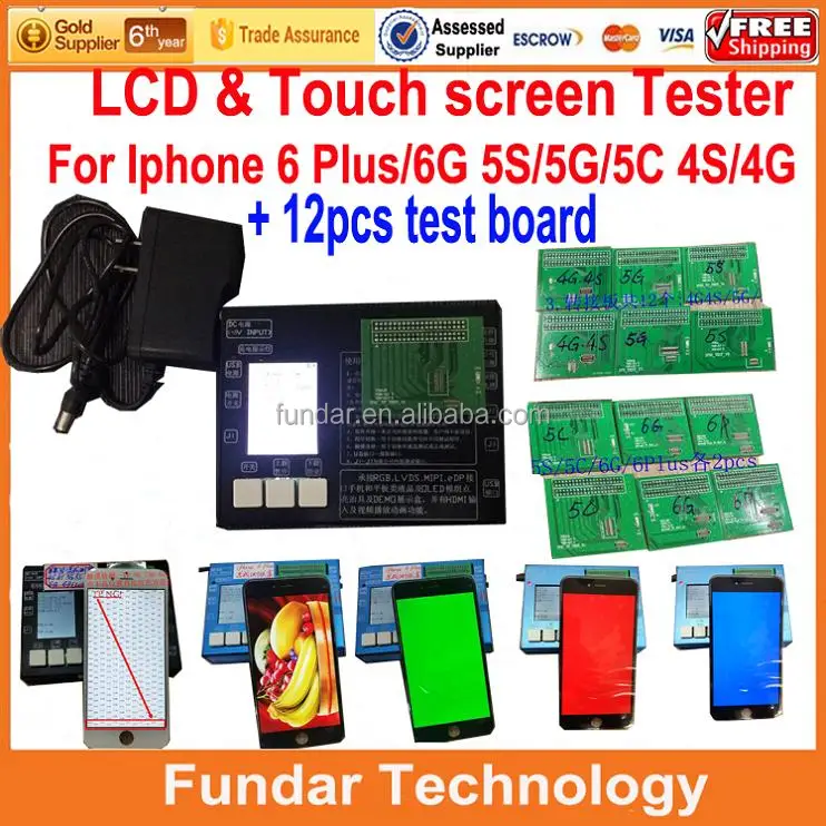 
 Для iPhone 6 6 S Plus 4g 4s 5 5s 5c ЖК тестер аппаратa 7 в 1 Запасные части узла ЖК-дисплея и сенсорного экрана металла тестирования оправа, Бесплатная доставка dhl  