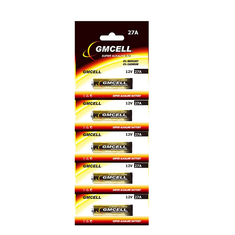 GMCELL Super Alkaline Dry Battery 27a 12v 23a Alarm Alkaline Battery for Remote Control