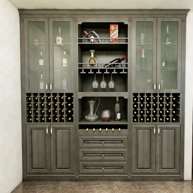 Antique Home Living Room Furniture Wine Bar Display Wine
