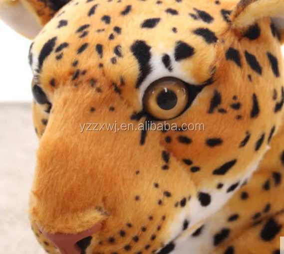 Free Sample Realistic Plush Leopard Stuffed Animal Toy Big Size Simulation Leopard Plush Toy Custom Stuffed Wild Animal Plush