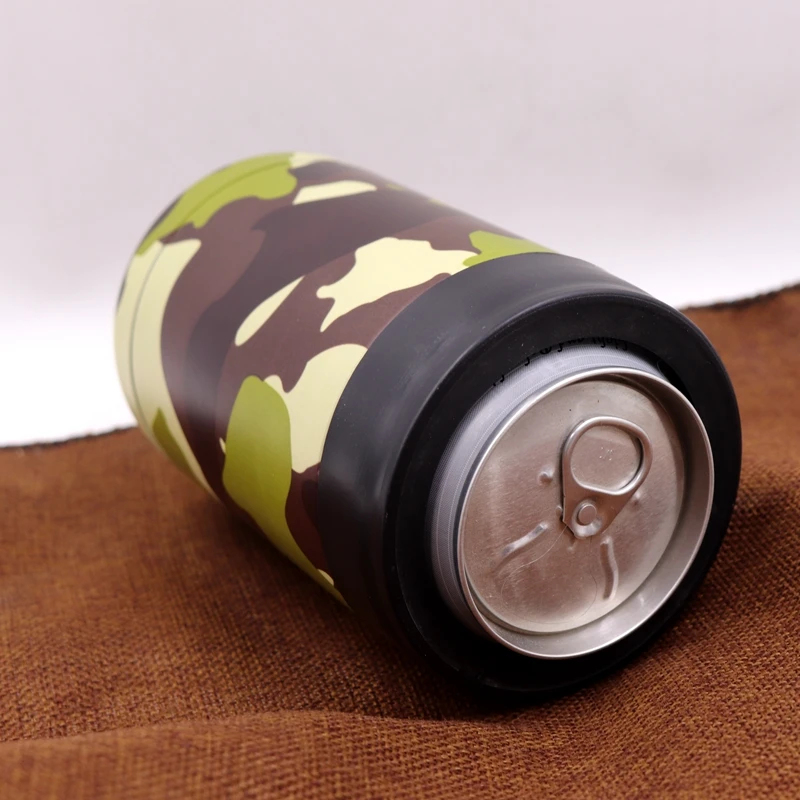 
2020 банка пива и держатель 12 унций Двойная Стенка нержавеющая сталь Изолированная нержавеющая сталь банка охладитель с крышкой 