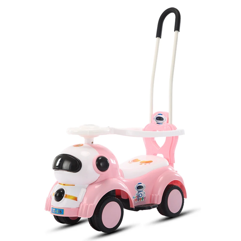 Cartoon Music Funny Plastic Baby Ride on Toy Car/ Wheels Children Pedal  and Push Car/ Baby Swing Car