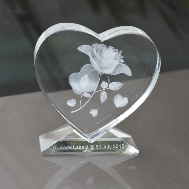 Personalized Wedding Gift Crystal Cube With