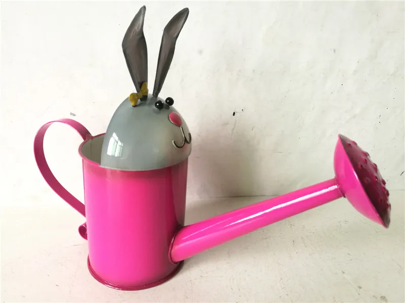 cartoon animal shaped metal watering cans cans  in bulk plum purple