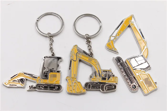 High Quality Zinc Alloy Enamel Excavator Shape Eco-Friendly Fridge Magnet with Bottle Opener and Custom Colors