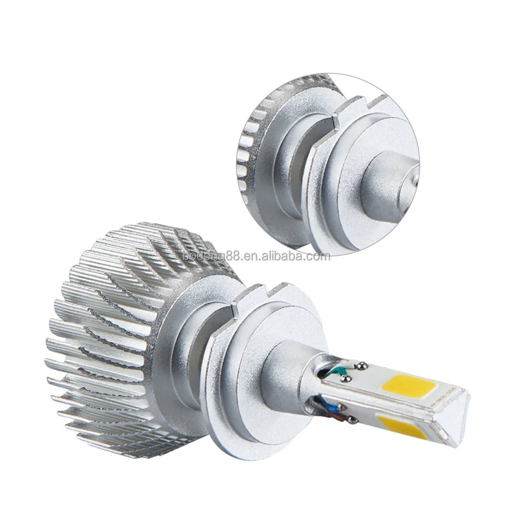 Самые яркие фары на рынке T3 H7 H4 H1 H9005 H9006 881 36 Вт светодиодная фара с 3 сторонами Светодиодная лампа для фар