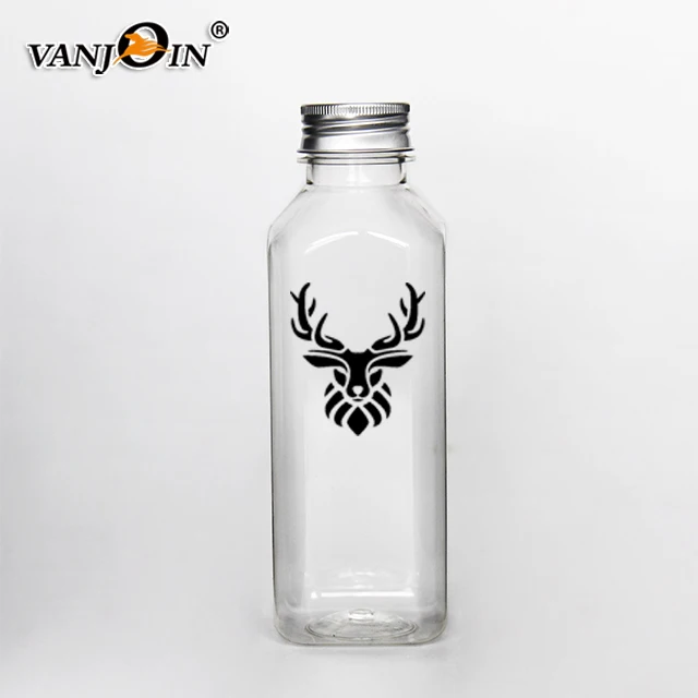 Factory Supply 250ml 350ml 500ml Square Plastic Bottle for Juice - China  Plastic Juice Bottle, French Square Shape Bottle