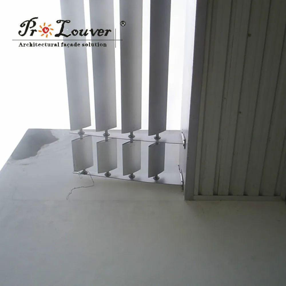 Horizontal Fixed sun louver Architectural Aerofoil profile aluminum louver for window sunshade