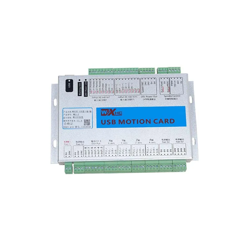 4 Axis E-Cut USB MACH3 Motion Control Card CNC Interface Breakout Driver Board 