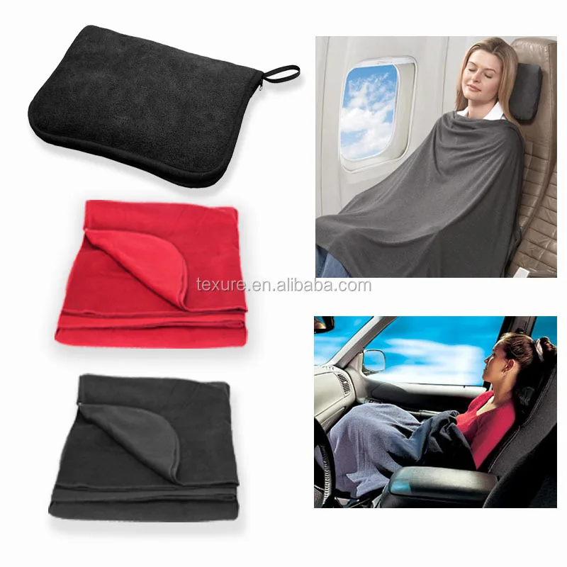 Thick Warm Polar Fleece pillow blanket Pattern with zipper bag, View