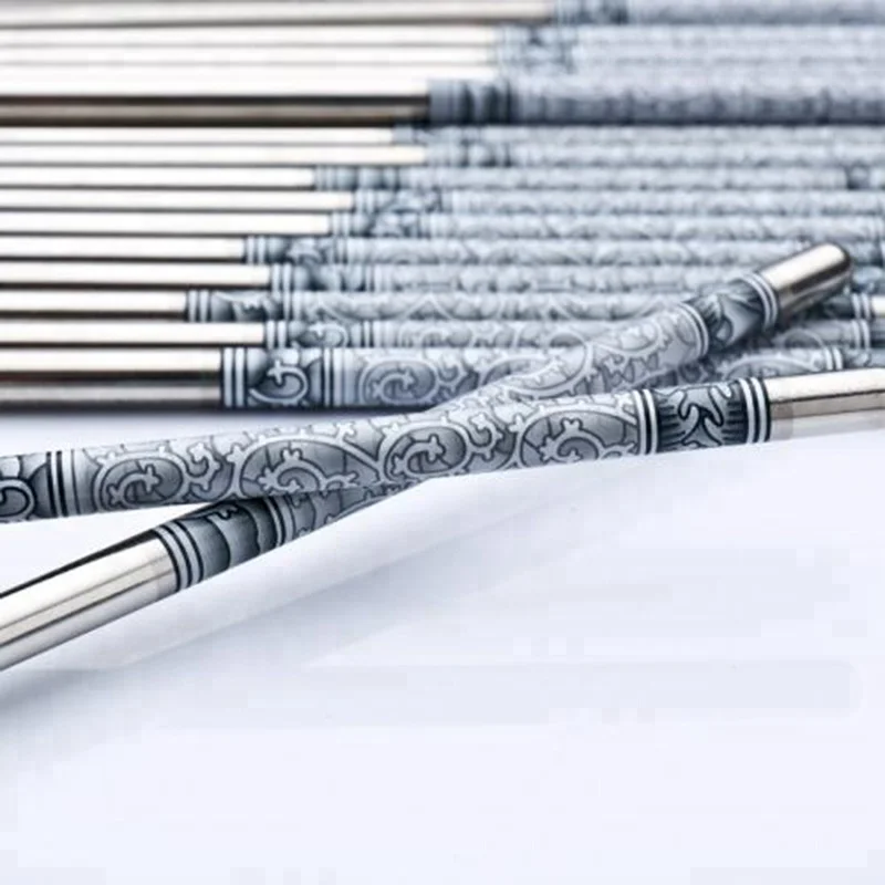 Палочки для еды из нержавеющей стали подарочный набор