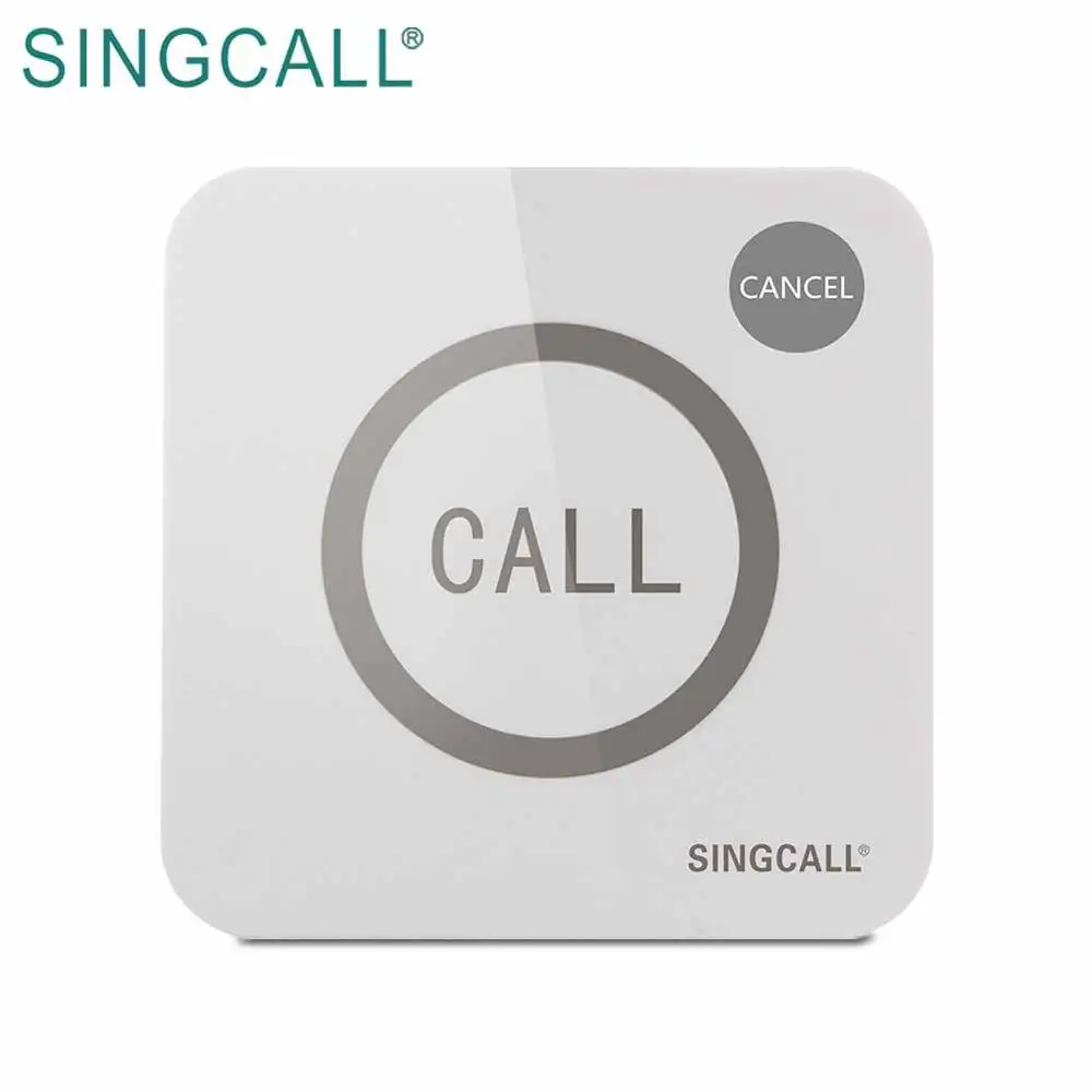 SINGCALL Home Security Bugalr Alarm System Call Button Pager Wireless Flash Strobe Siren for Toilet