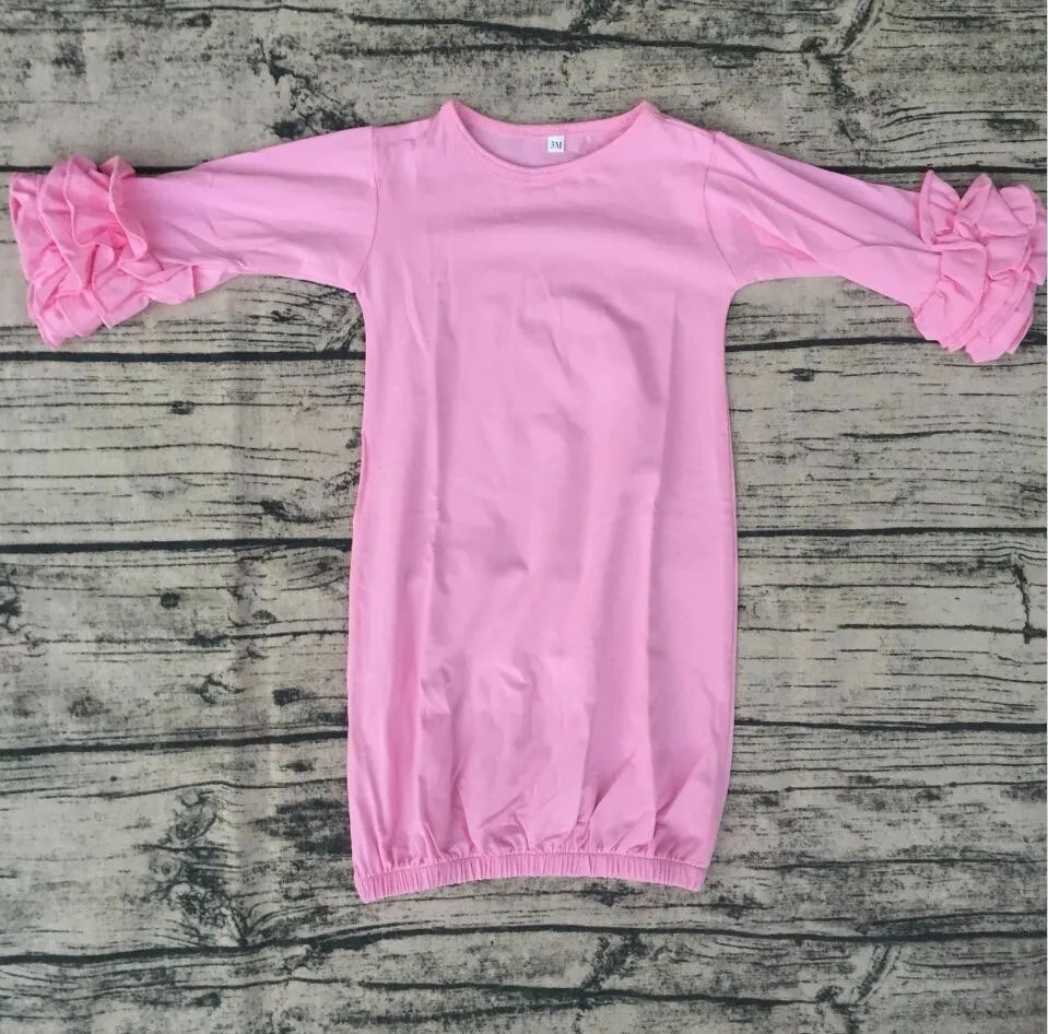 ruffle newborn gown