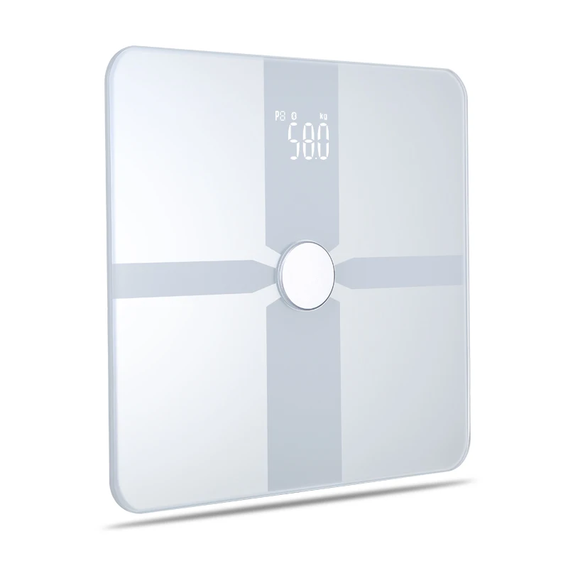 LED ITO APP Glass Smart Digital Bathroom Body Fat Analysis Personal Bluetooth Electronic Weighing Scale