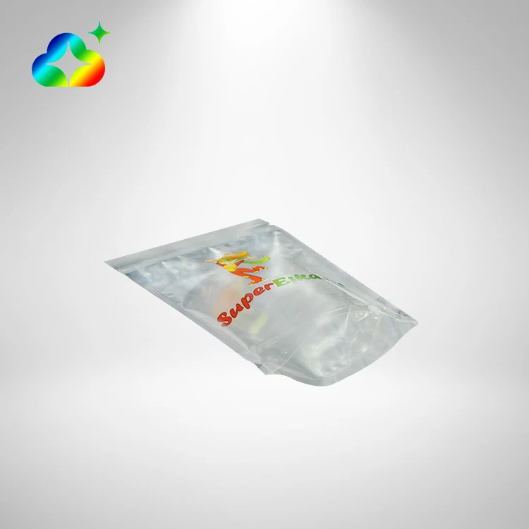 Logo Size Custom Printed Smell Proof Recyclable Packaging Bags Clear Plastic Stand up Pouches With Zipper for Food Snack Liquid