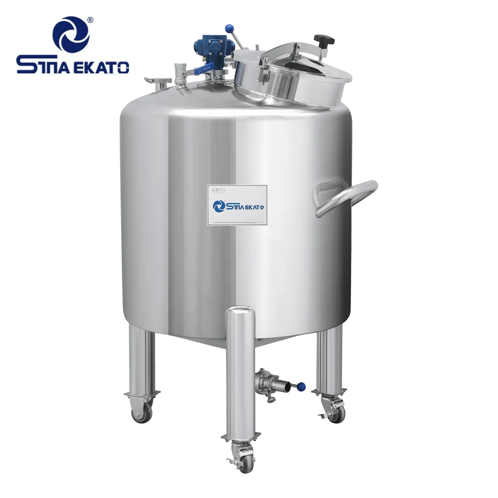 Регулируемый размер, подвижный вертикальный резервуар из нержавеющей стали для воды, молока, вина