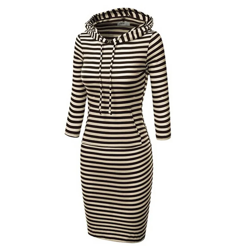 striped sweatshirt dress