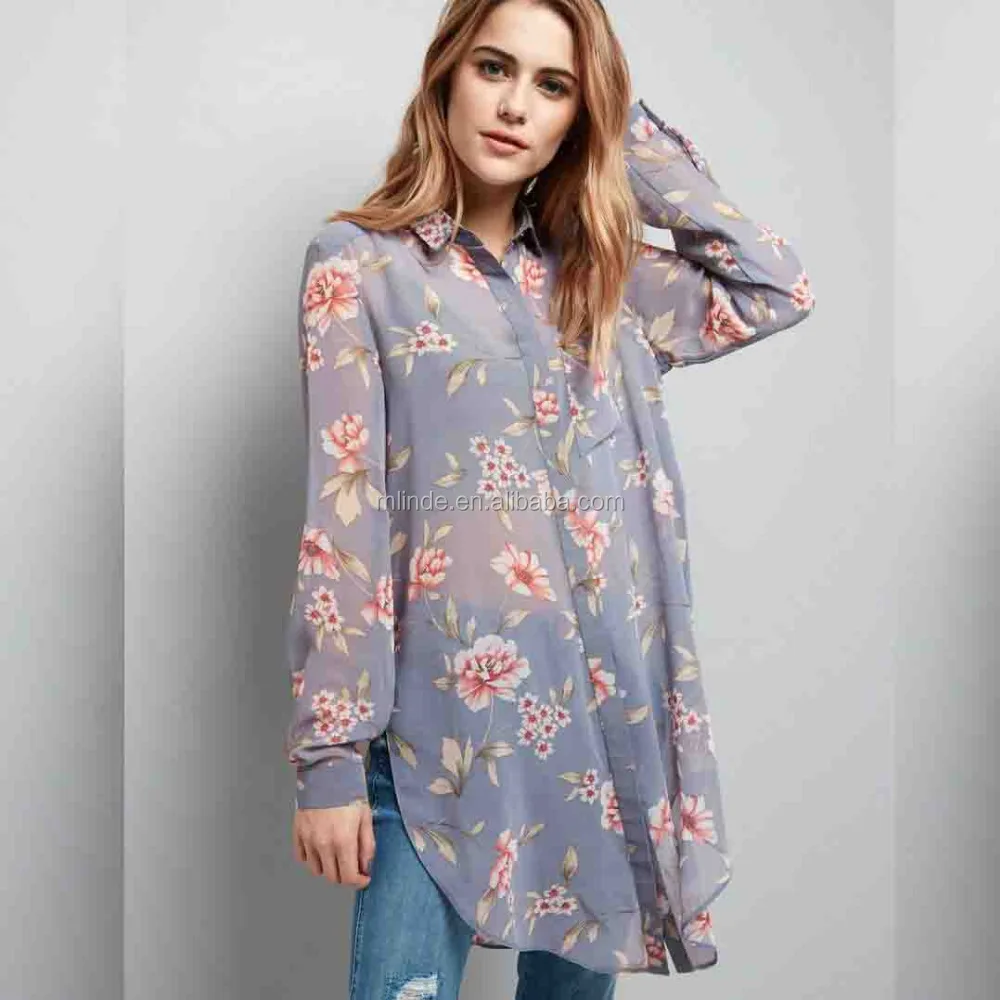 longline chiffon blouses