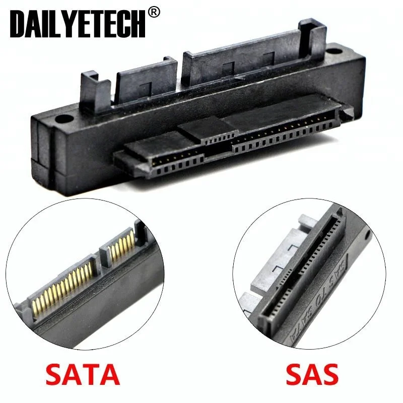 90 Degree Right Angled SATA 22Pin 7+15 Male to SFF-8482 SAS 22 Pin Female Extension Convertor Adapter for Hard Disk Drive