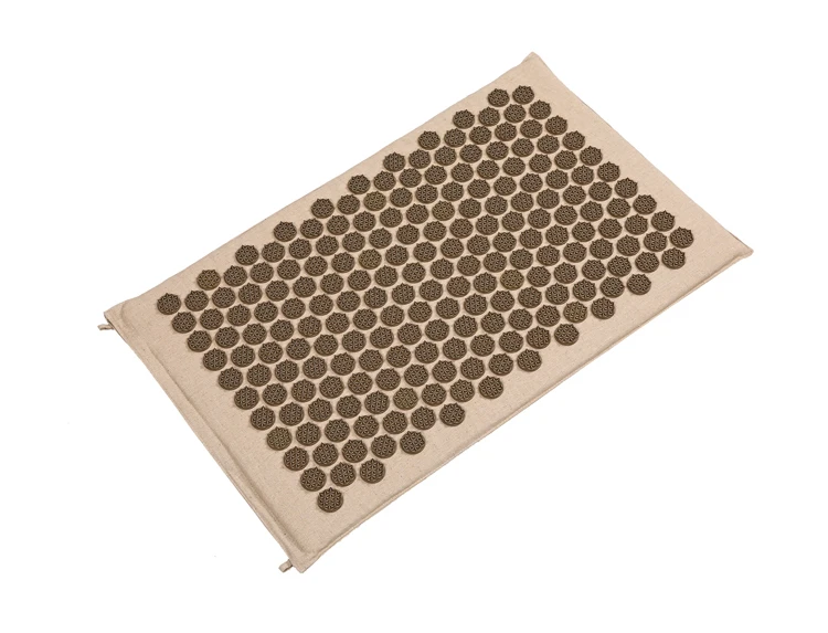 Обезболивающий коврик для акупрессуры из 100% натурального хлопка и льна с наполнителем кокосового волокна