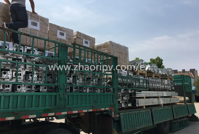 
 Горизонтальная одноосевая система слежения за солнечной батареей (Однорядный тип)  