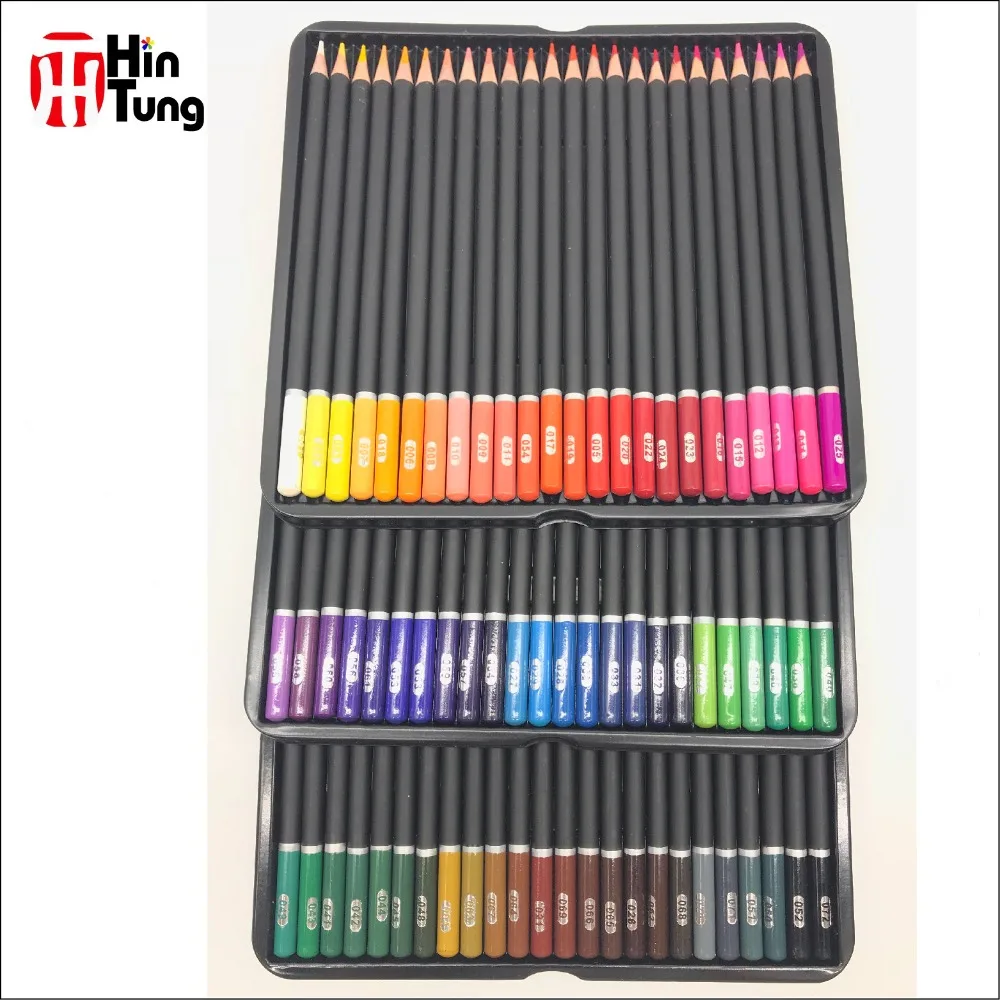 72 шт. высококачественные цветные карандаши премиум-класса в жестяной