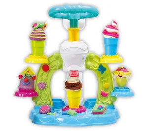 ITTL M0183778 Non-toxic Plastic Kid Play Dough Ice Cream Color Clay Set for 5-7 Year Olds-DIY Toy
