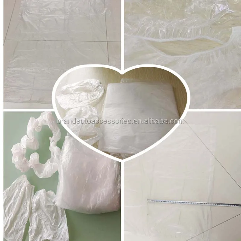 LDPE White Color Disposable Car Seat Cover for Front Seat Plastic Car Seat Covers