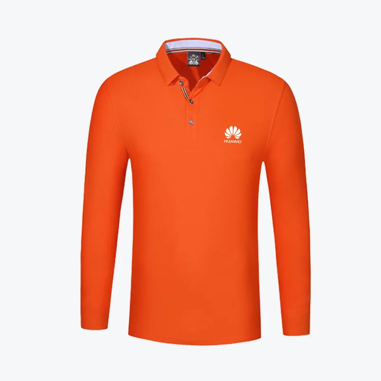 The Cotton Company Men's Luxury Polo T Shirt - Lt Orange