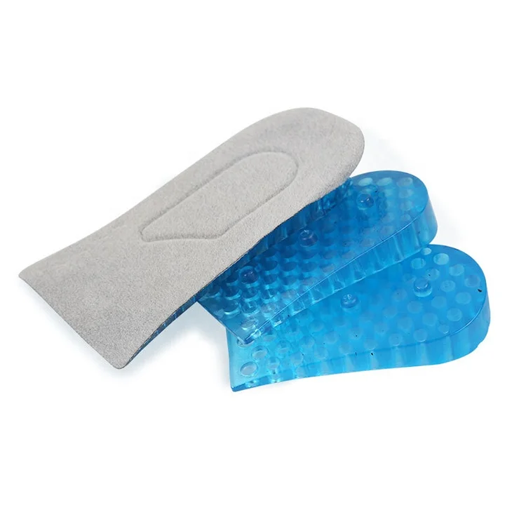 Invisible Half Silicone Foot Pad Comfortable Height Increase Heel Shoes Insoles