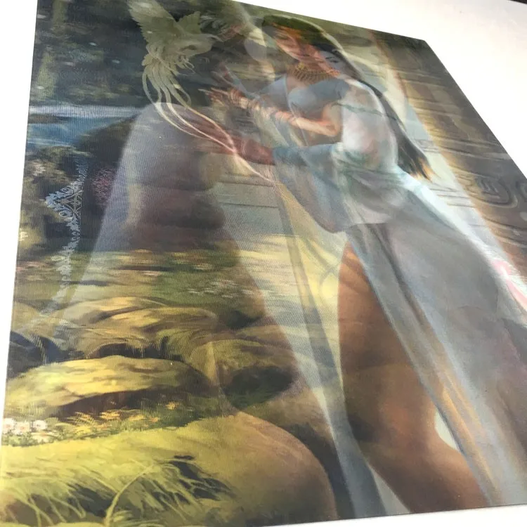 Factory wholesale A4 size 3D flip pictures lenticular Picture 3d picture sexy girl with home Decoration