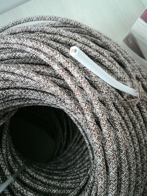 
 Текстильный тканевый кабель с тканевым покрытием провод в винтажном стиле гибкий электрический кабель  