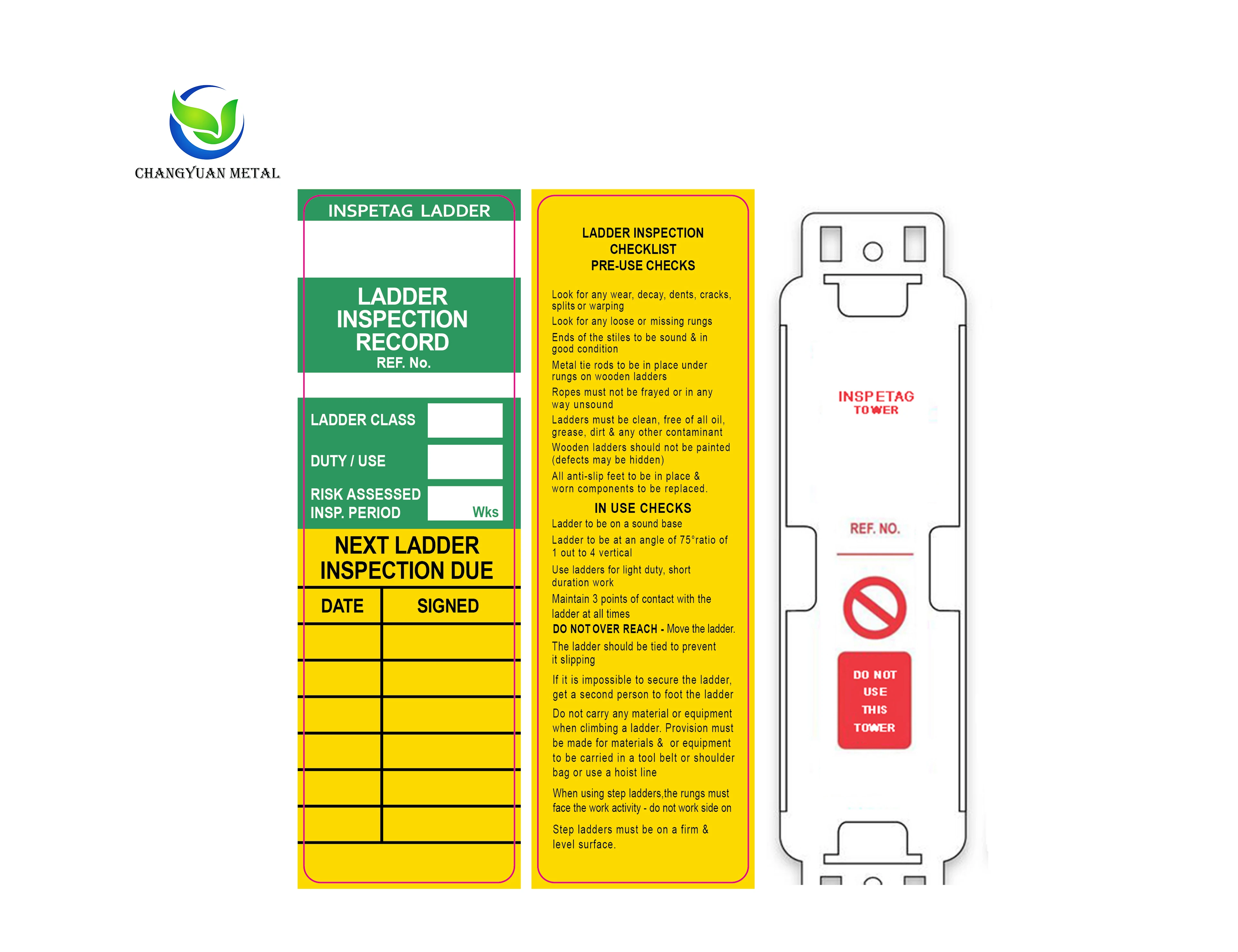 Scaffolding Identification Tag With Holder