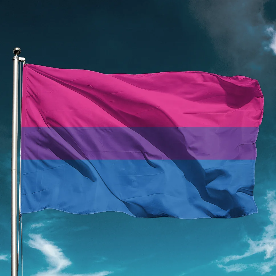 AZ FLAG Bandiera Arcobalento Bisessuale 150x90cm - Bandiera BISESSUALITÀ In Poliestere Leggero Con Occhielli Metallici
