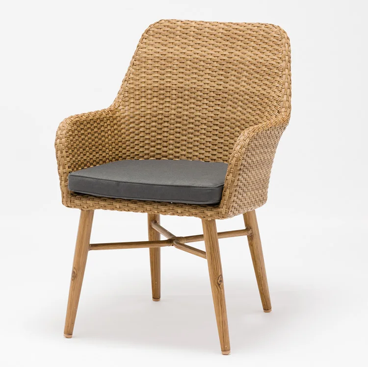 woven dining chair with cushion