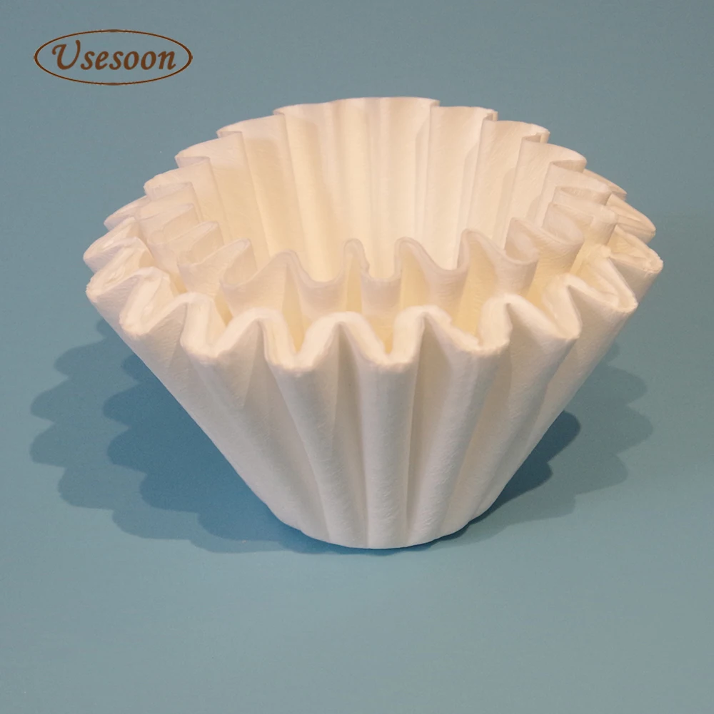 Usesoon 812 Cup Basket Coffee Filters Paper Natural Brown,100 Count