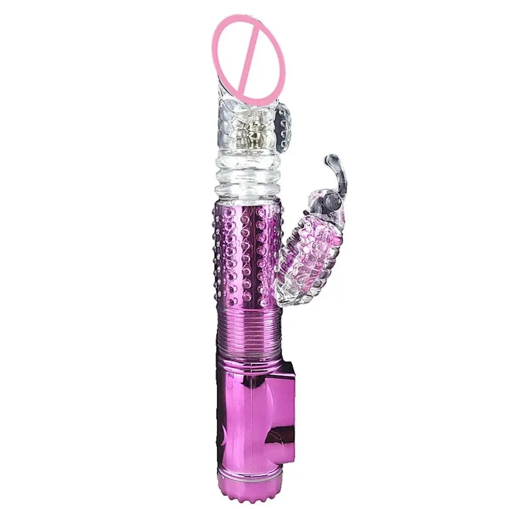 12 Speeds Multi-Frequency Thrusting Rotating Viberate Large Size Butterfly Rabbit Sex Toys for Women Pleasure