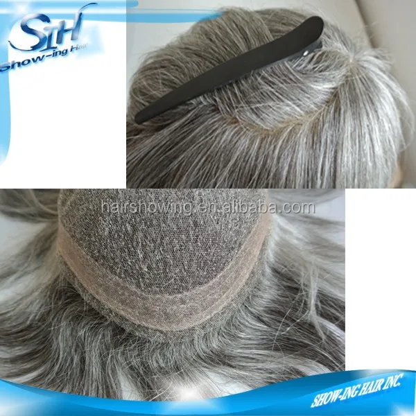 Hair Toupee With Gray Hair System For Old Men - Buy Hair System,Hair  Replacement,Hair Piece Product on 