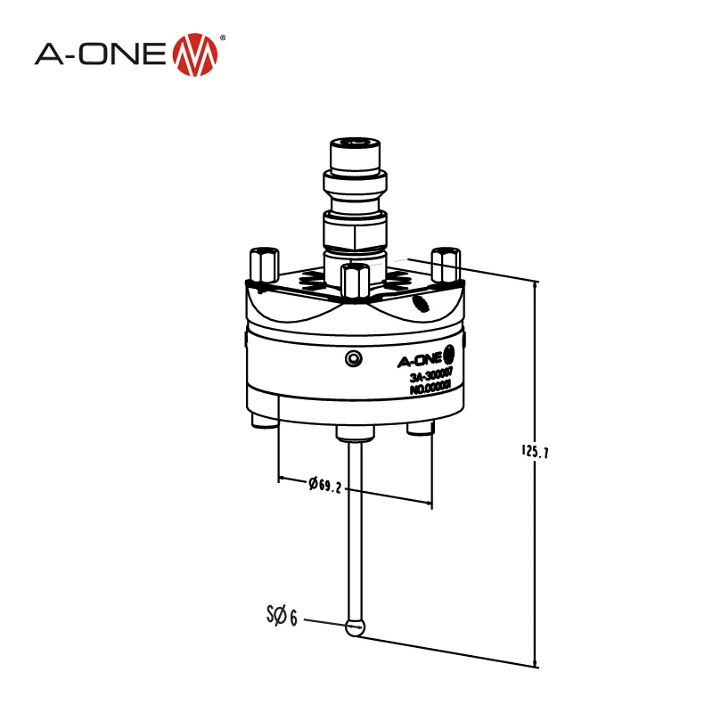A-ONE Erowa ER-008638 Touch Probe Edm Zero Point Gauge