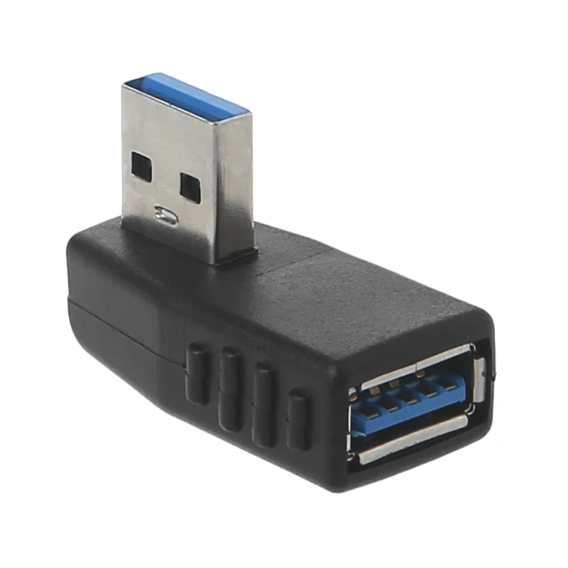 Pack of 1 Connectors USB 3.0 Adapter Vertical Male to Female Right Angle Type-A Adapter Coupler Connector Cable Length: Right 
