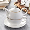 gold :teapot with tea cup